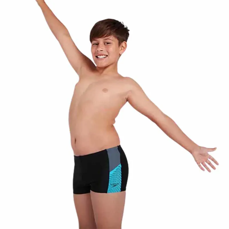 Speedo Boys Dive Aquashort Shorts Black/Grey-3